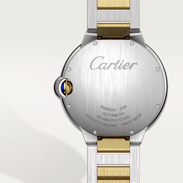 Reloj Ballon Bleu de Cartier 42 mm, movimiento mecánico de carga automática, oro amarillo, acero