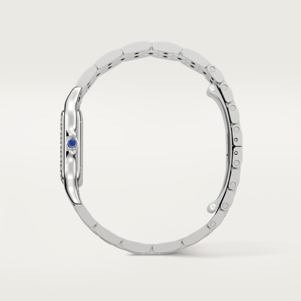 Reloj Panthère de Cartier Tamaño mediano, movimiento de cuarzo, acero, diamantes