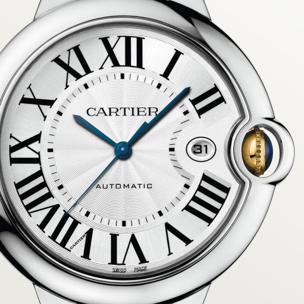 Ballon Bleu de Cartier 42 mm, mechanisches Uhrwerk mit Automatikaufzug, Gelbgold, Edelstahl