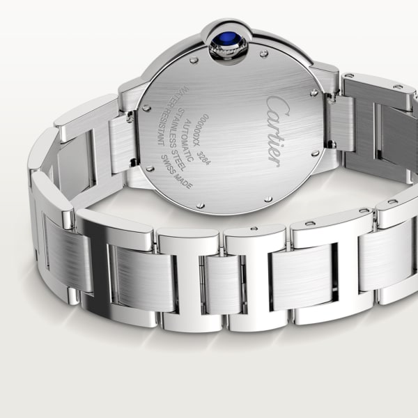 Ballon Bleu de Cartier 36 mm, mechanisches Uhrwerk mit Automatikaufzug, Edelstahl, Diamanten