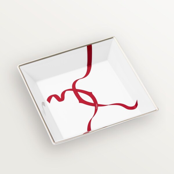 Entrelacés de Cartier trinket tray, medium model Porcelain