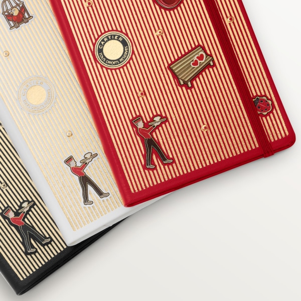 Set of three Diabolo de Cartier notebooks Calfskin with paper sourced from sustainably managed forests