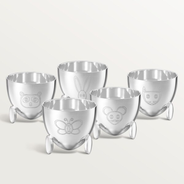 Cartier Baby butterfly egg cup Silver