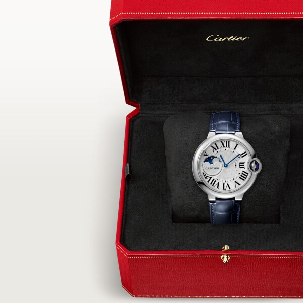 Reloj Ballon Bleu de Cartier 37 mm, acero, piel