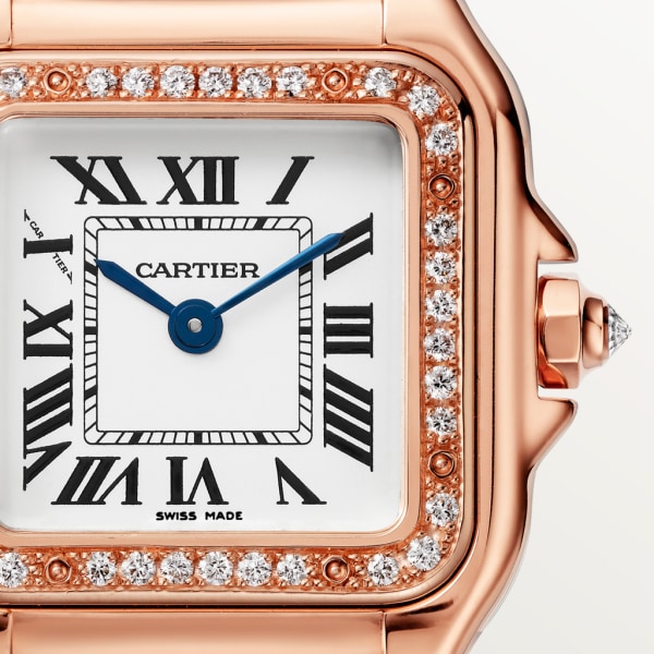 Panthère de Cartier Kleines Modell, Quarzwerk, Roségold, Diamanten