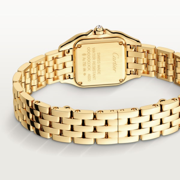 Reloj Panthère de Cartier Tamaño pequeño, movimiento de cuarzo, oro amarillo, diamantes
