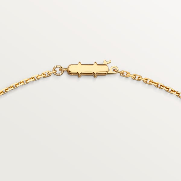 Love Halskette ausgefasst Gelbgold, Diamant