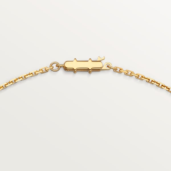 Love necklace, paved Yellow gold, diamonds