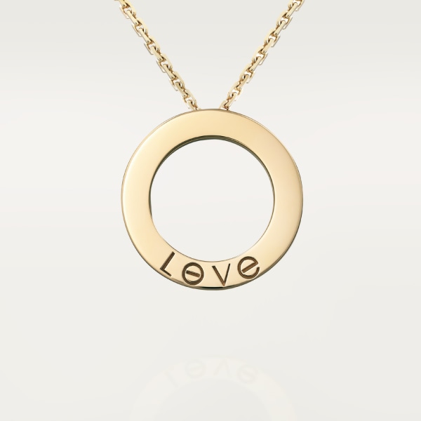 Love Anhänger, ausgefasst Gelbgold, Diamant