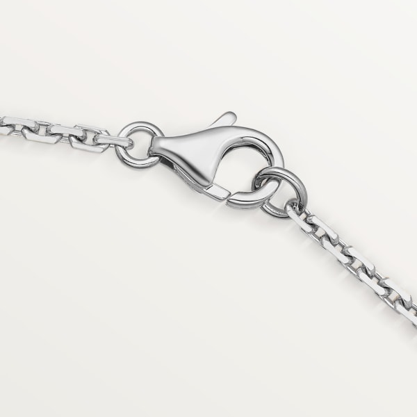 Love necklace, semi-paved White gold, diamonds