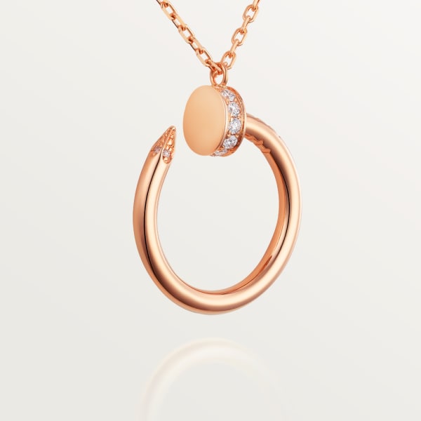 Juste un Clou necklace, diamonds Rose gold, diamonds