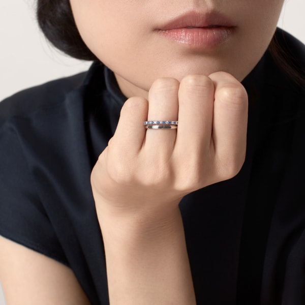 Alliance Etincelle de Cartier Platine, saphirs, diamants