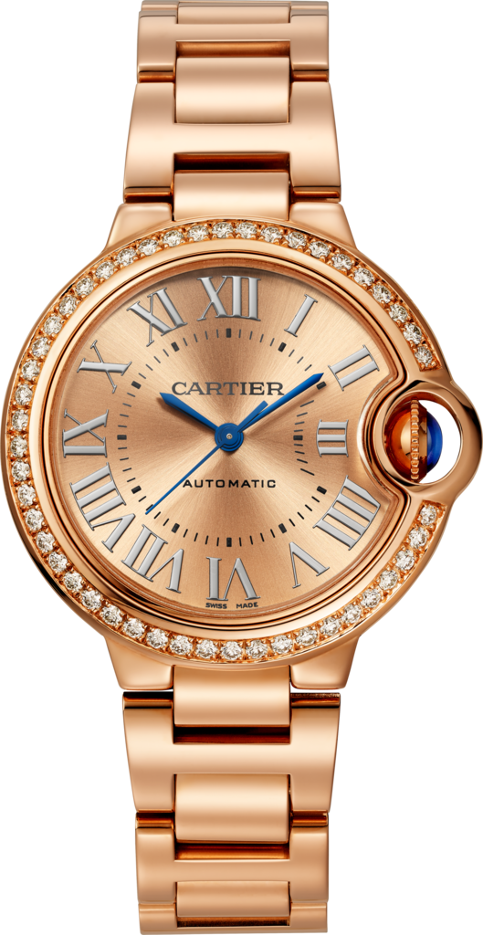 Ballon Bleu de Cartier watch33 mm, automatic movement, 18K rose gold, diamonds