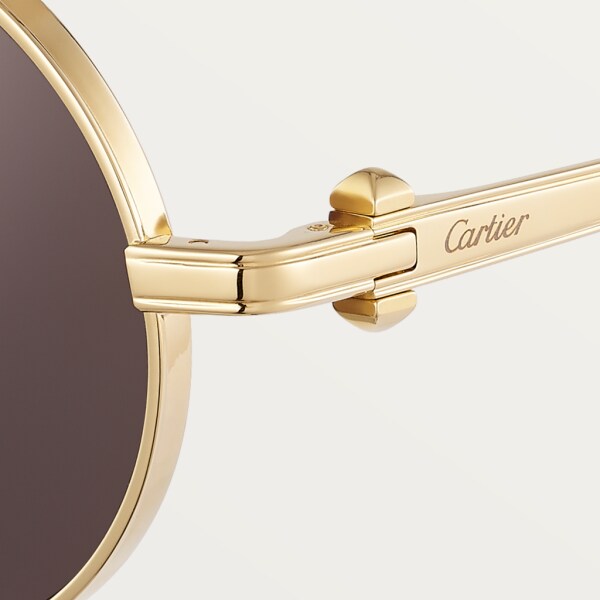Gafas de sol Pasha de Cartier Titanio acabado dorado liso, lentes grises