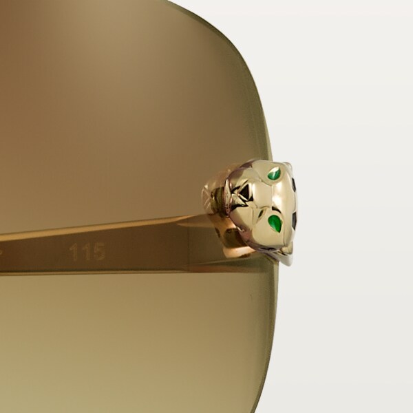 Panthère de Cartier sunglasses Smooth golden-finish metal, graduated brown lenses