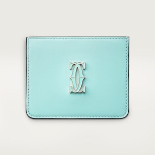 Simple Card Holder, C de Cartier Mint calfskin, golden and mint enamel finish