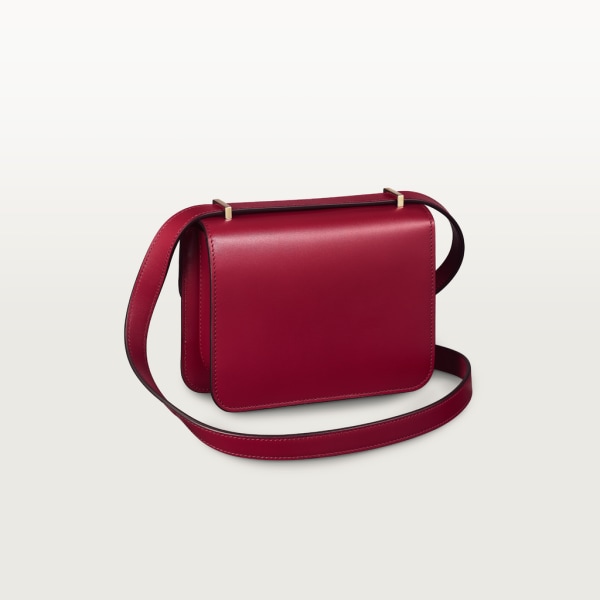 Bolso nano, C de Cartier Piel de becerro rojo cereza, acabado dorado y esmalte rojo cereza