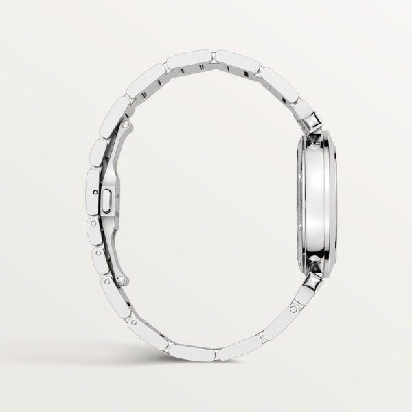 Montre Pasha de Cartier 35mm, mouvement automatique, acier, bracelets métal et cuir interchangeables