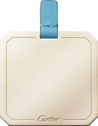 Bolso para llevar al hombro, tamaño nano, Doble C de Cartier Piel de becerro color azul Capri, acabado dorado y esmalte color azul Capri