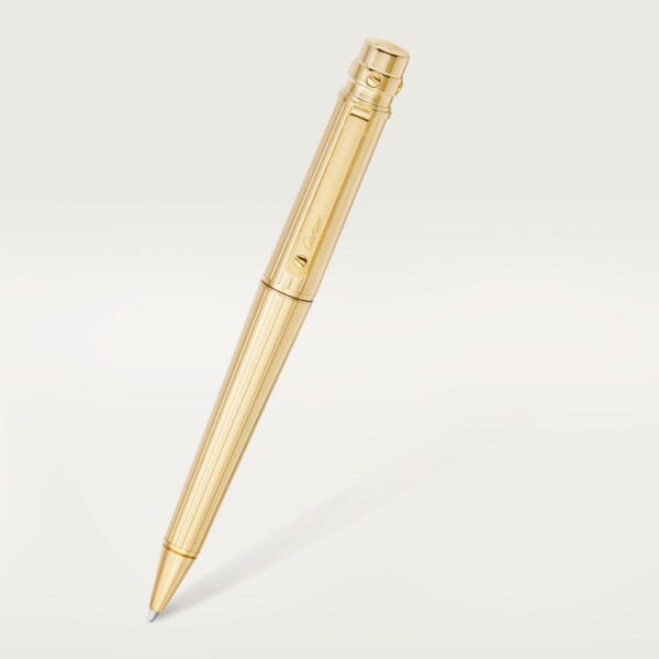 Santos de Cartier Kugelschreiber Großes Modell, graviertes Metall, Gold-Finish