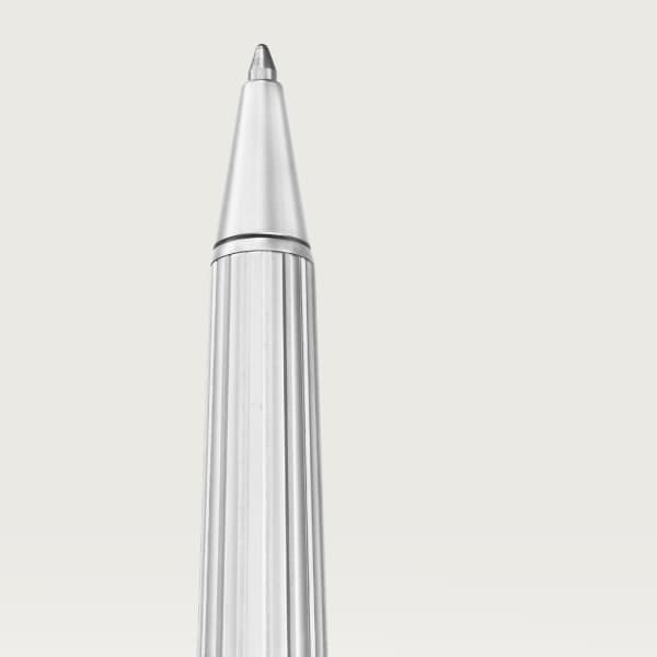 Santos de Cartier Kugelschreiber Großes Modell, graviertes Metall, Palladium- und Gold-Finish