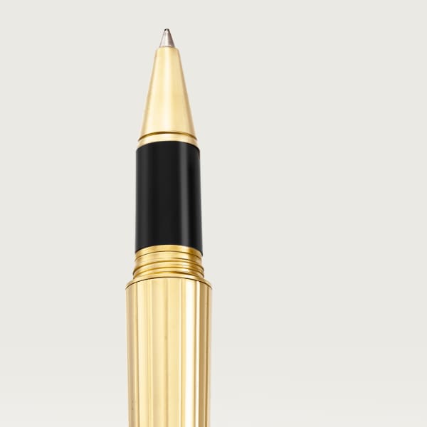 Santos de Cartier rollerball pen Large model, engraved metal, gold finish