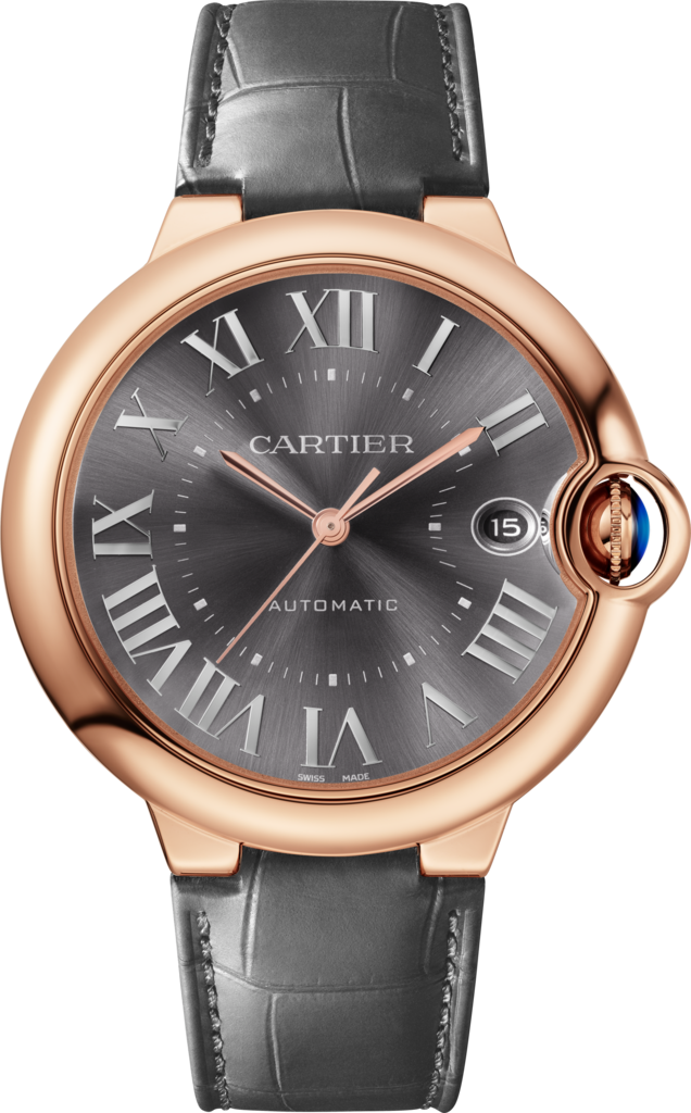 Ballon Bleu de Cartier watch40 mm, automatic movement, 18K rose gold, leather