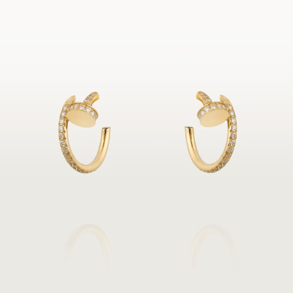 Juste un Clou earrings Yellow gold, diamonds