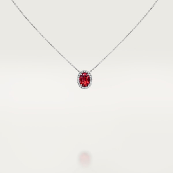 Collier Cartier Destinée pierre de couleur Or gris, rubis, diamants