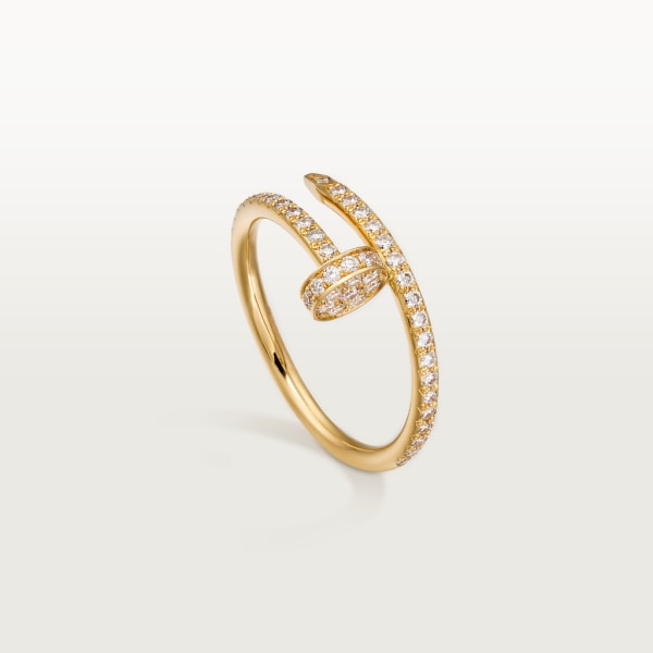 Anillo Juste un Clou, tamaño pequeño, semipavé Oro amarillo, diamante