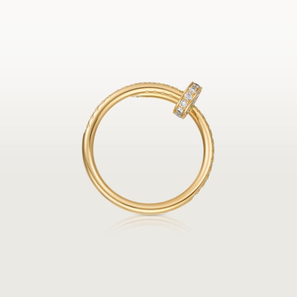 Anillo Juste un Clou, tamaño pequeño, semipavé Oro amarillo, diamante