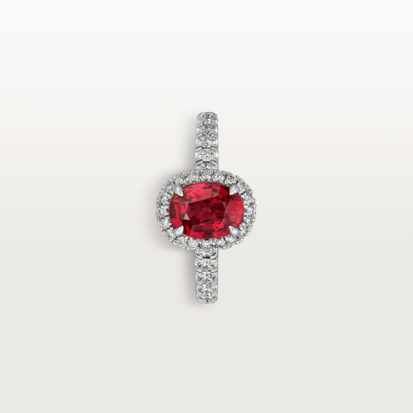 Solitario Cartier Destinée piedra de color Platino , rubíes, diamante