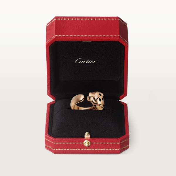 Panthère de Cartier Ring Roségold, Tsavorite, Onyx