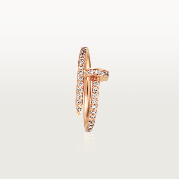 Anillo Juste un Clou, tamaño pequeño, semipavé Oro rosa, diamantes