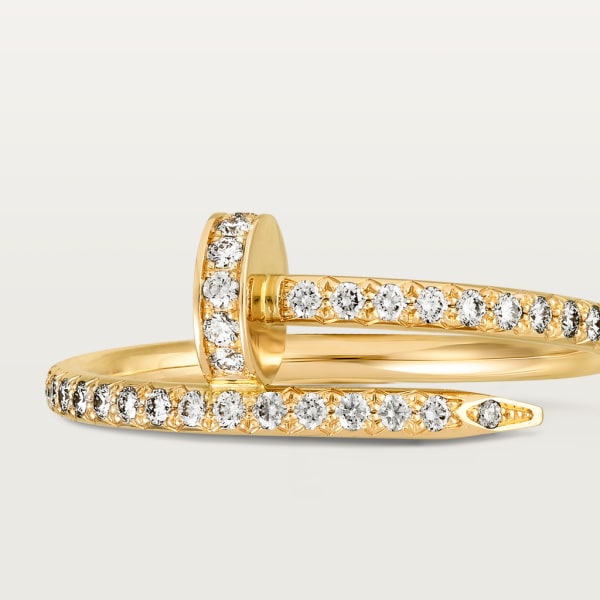 Anillo Juste un Clou, tamaño pequeño, semipavé Oro amarillo, diamante