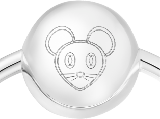 Cartier Baby mouse rattle Silver