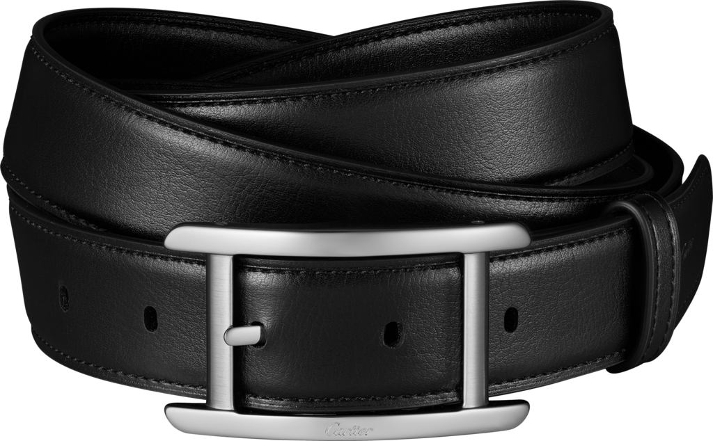 Cinturón Tank de CartierMaterial de origen no animal color negro, hebilla acabado paladio