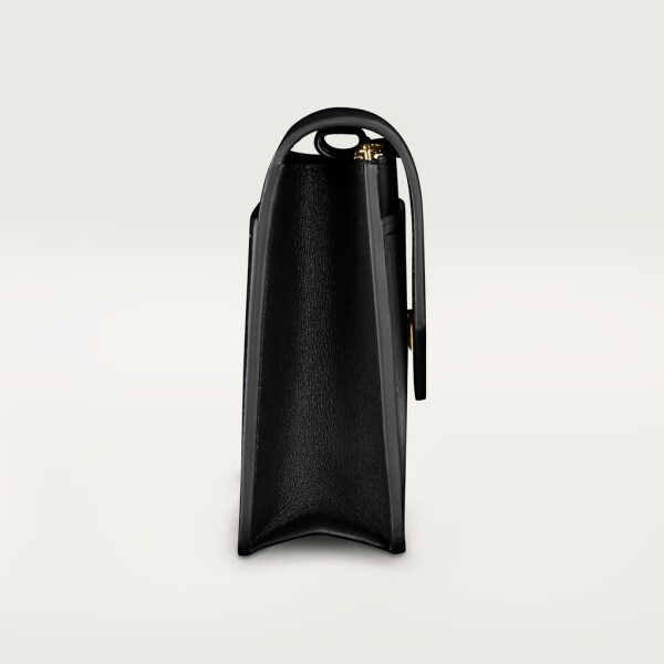 Wallet Bag, Guirlande de Cartier Black calfskin, golden finish