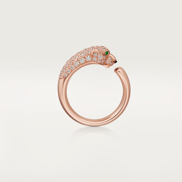 Anillo Panthère de Cartier Oro rosa, esmeraldas, ónix, diamantes