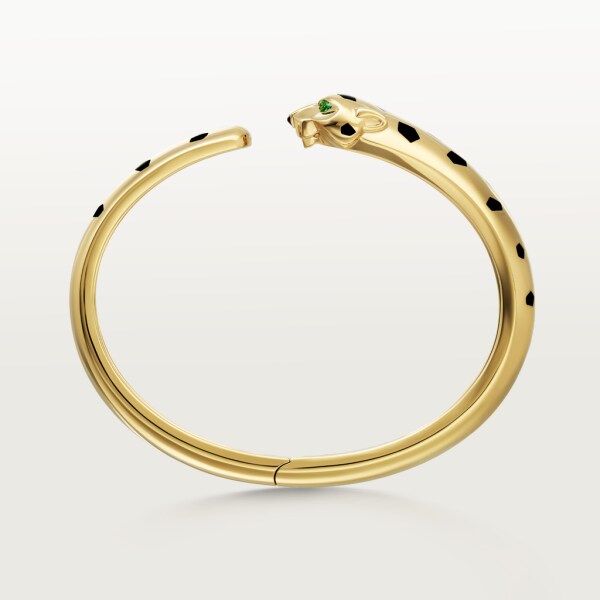 Panthère de Cartier bracelet Yellow gold, tsavorite garnets, onyx, lacquer