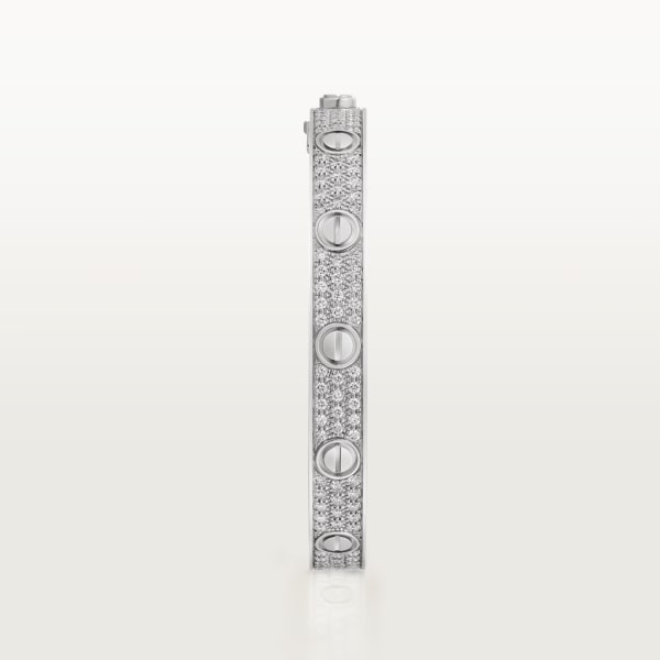 Bracelet Love, modèle classique, pavé Or gris, diamants