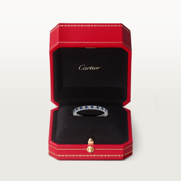 Alianza Étincelle de Cartier Platino, zafiros, diamantes