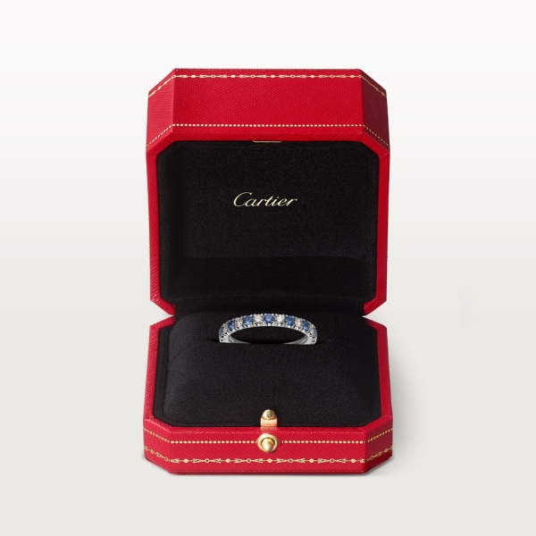 Alianza Étincelle de Cartier Platino, zafiros, diamantes
