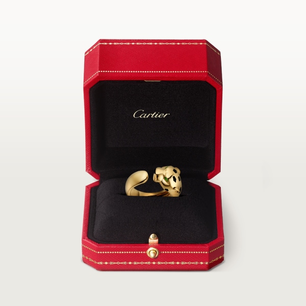 Panthère de Cartier Ring Gelbgold, Tsavorite, Onyx