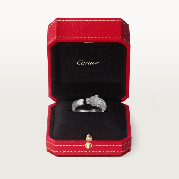 Panthère de Cartier Ring Weißgold, Smaragde, Onyx, Diamanten