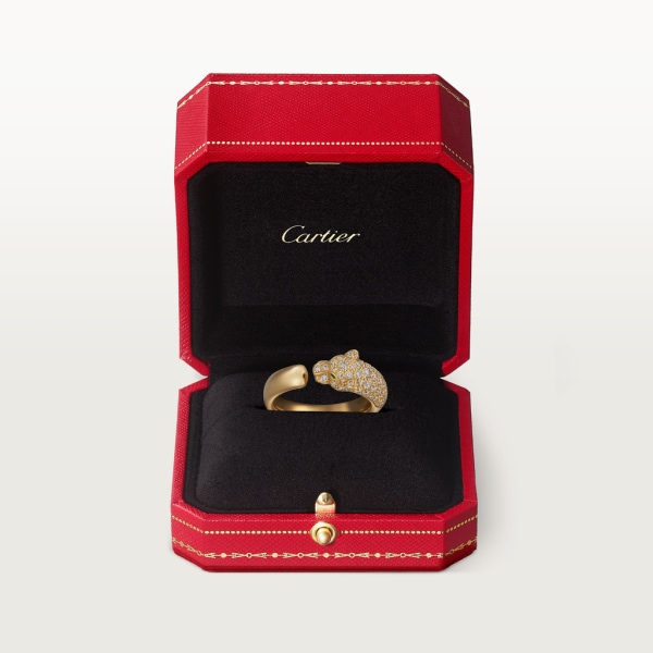 Bague Panthère de Cartier Or jaune, emeraudes, onyx, diamants