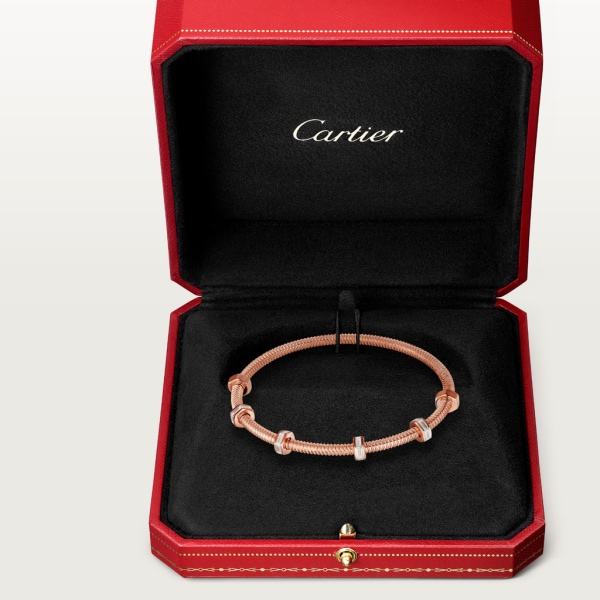 Bracelet Ecrou de Cartier Or rose, diamants