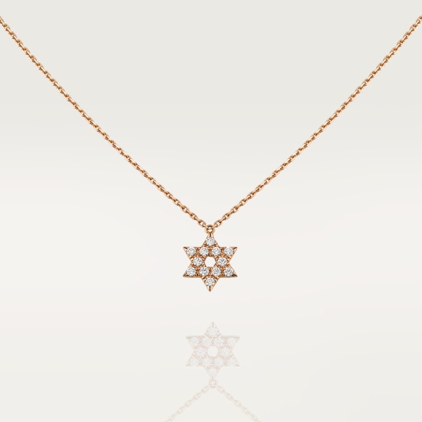 Symbols necklace Rose gold, diamonds