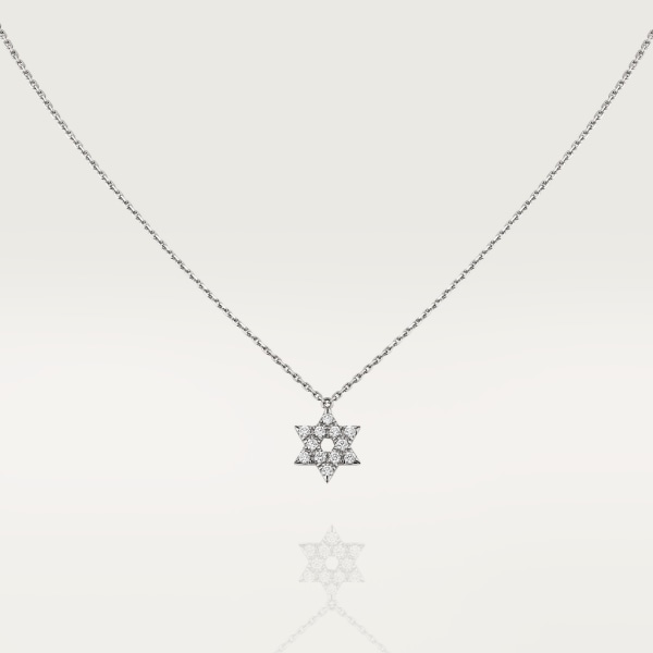 Symbols necklace White gold, diamonds