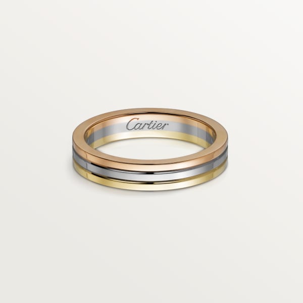 cartier triple gold ring